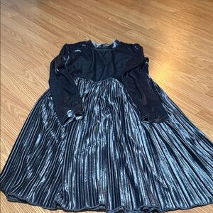 Wonder Nation Metallic Black and Silver Dress